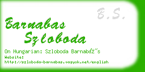 barnabas szloboda business card